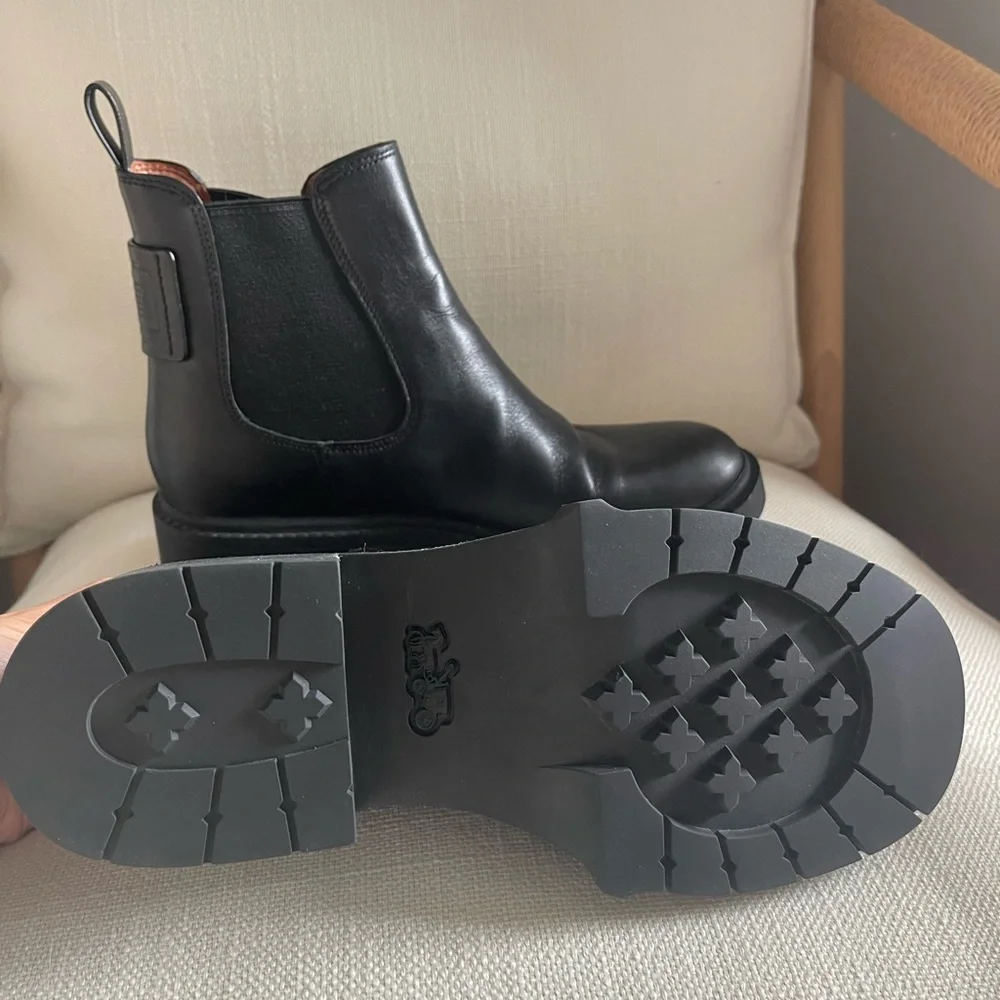 Coach Lyden Black Leather Boot - Picture 3 of 6